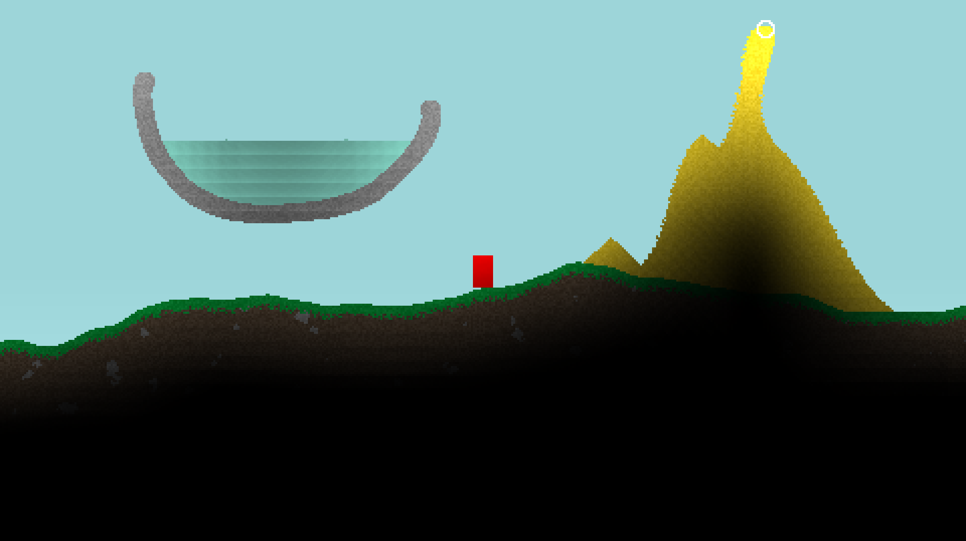 Screenshot of Open World 2D Cell-based physics game